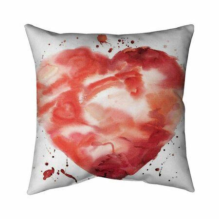 BEGIN HOME DECOR 26 x 26 in. Big Heart-Double Sided Print Indoor Pillow 5541-2626-MI101